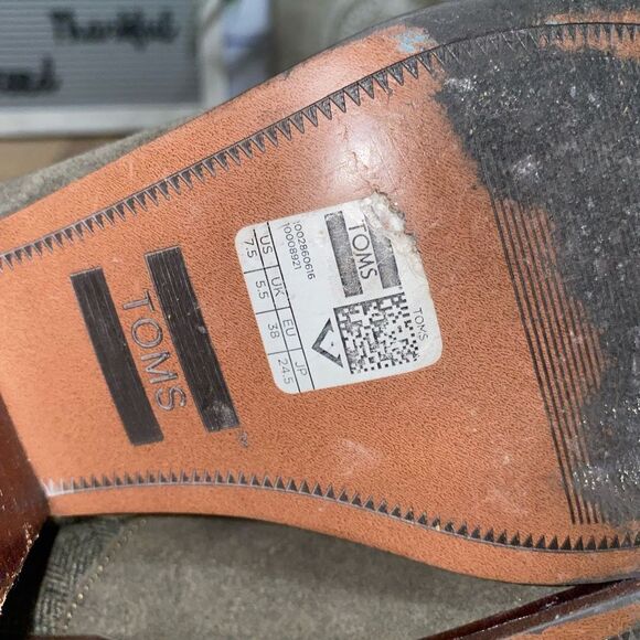 Tom’s Olive Leila Herringbone Ankle Booties - Picture 7 of 11